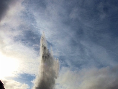 PA130040   Geysir - geothermal geyser that erupts every 8-10 minutes & reaches heights of 20 meters.