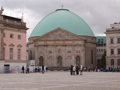 St. Hedwig's Church in Bebelplatz  Next to the opera house.
