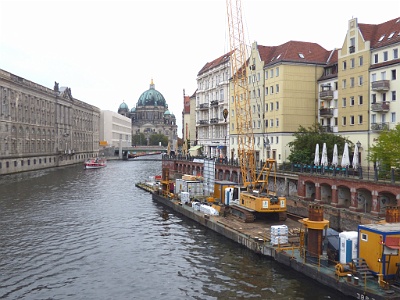 Nikolaiviertel  After the war Nikolaiviertel became part of East-Berlin. It wasn't until 1979, in the run-up to the 750th anniversary of the city, before reconstruction of the area started.  During the eight-year project, replicas of historic buildings were constructed in an attempt to recreate a historic quarter. It was sometimes scornfully nicknamed 'Honecker's Disneyland' due to the unorthodox way in which the restoration took place. Almost none of the buildings were built at their original location. The result is nonetheless a nice tourist-attracting area with many restaurants and cafés