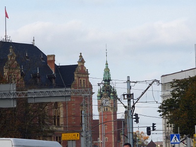 Down Jagiellonian  Street (91)  Looking past government offices to the main train station