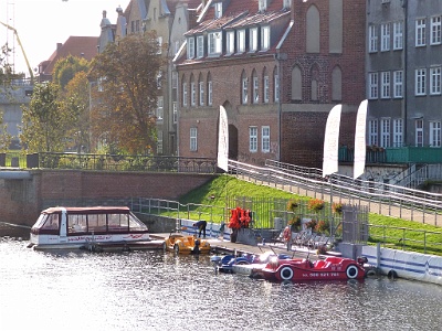 Gdansk waterfront on the  river Motława