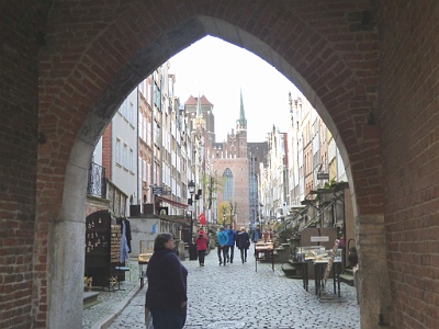 View down Mary's street through Mary's Gate