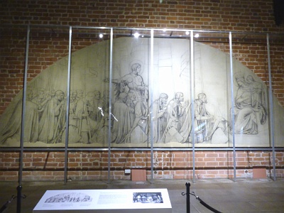 Malbork Castle  Sketch for restoration of a mural