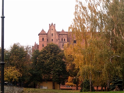 Malbork Castle  Malbork Castle - 14th-century Teutonic castle housing museum of medieval artifacts, paintings & an amber collection. The largest castle in the world measured by land area. It consists of three separate castles - the High, Middle and Lower Castles, separated by multiple dry moats and towers. The castle once housed approximately 3,000 "brothers in arms". The outermost castle walls enclose 21 ha (52 acres), four times the enclosed area of Windsor Castle. Malbork Castle remains the largest brick building in Europe.