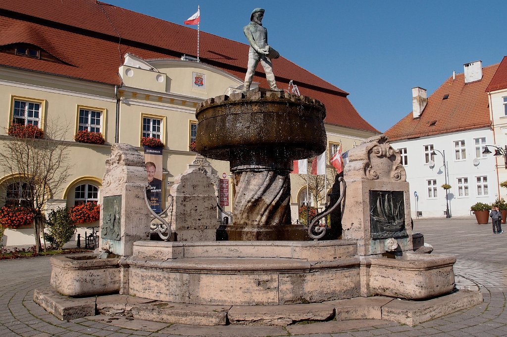Statue at Town Hall of Darlowo