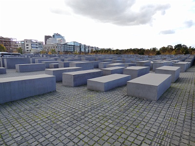 Memorial to the Murdered Jews of Europe  The Memorial to the Murdered Jews of Europe, also known as the Holocaust Memorial, is a memorial in Berlin to the Jewish victims of the Holocaust. 2,711 columns forming a vast mazelike Holocaust memorial, with an underground exhibition room.