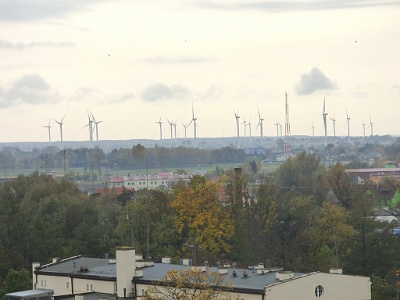 Wind turbines just west of Darlowo Poland