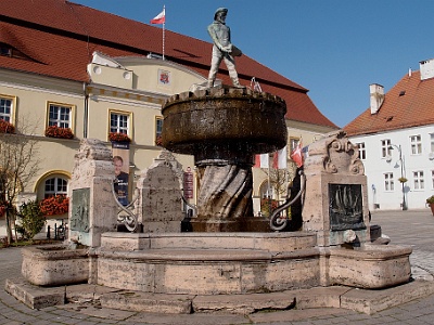Statue at Town Hall of Darlowo