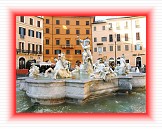 PiazzaNavona_08 * The Fontana del Nettuno, also known as the Calderari, was built in 1576 by Giacomo della Porta. The statues, Neptune surrounded by sea nymphs were added in the 19th century. * 2048 x 1536 * (704KB)